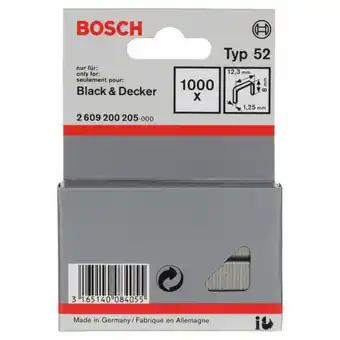 Conrad Niet met plat draad type 52, 12,3 x 1,25 x 8 mm 1000 stuk(s) bosch accessories 2609200205 afm. (l x b) 8 mm x 12.3 mm aanbieding