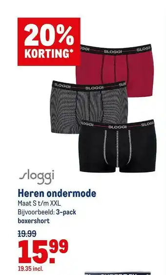 Makro Sloggi Heren Ondermode 20% Korting aanbieding