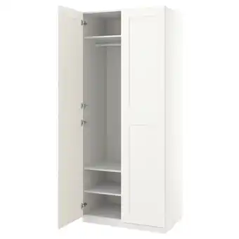 IKEA Pax / grimo kledingkast, wit/wit, 100x60x236 cm aanbieding