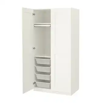 IKEA Pax / grimo kledingkastcombinatie, wit/wit, 100x60x201 cm aanbieding