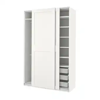 IKEA Pax / grimo kledingkast, wit/wit, 150x66x236 cm aanbieding