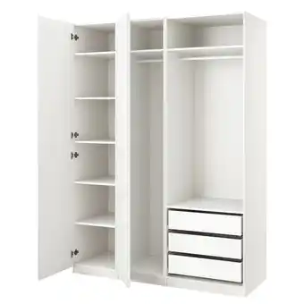 IKEA Pax / vikanes kledingkast, wit/wit, 175x60x236 cm aanbieding