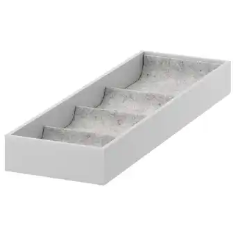 IKEA Komplement inzet met 4 vakken, lichtgrijs, 15x53x5 cm aanbieding