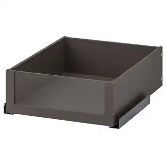 IKEA Komplement lade met glazen front, donkergrijs, 50x58 cm aanbieding