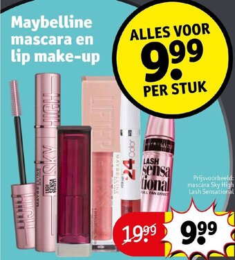 Kruidvat Maybelline mascara en lip make-up aanbieding