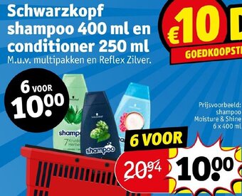 Kruidvat Schwarzkopf shampoo 400 ml en conditioner 250 ml aanbieding