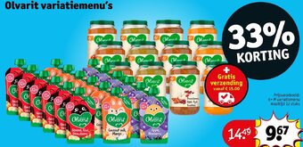 Kruidvat Olvarit variatiemenu's aanbieding
