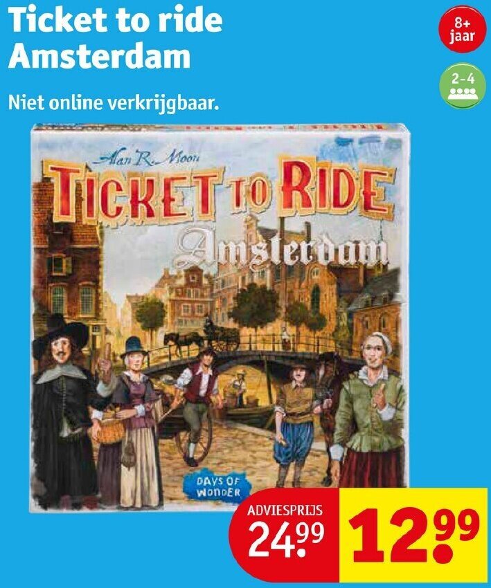 Ticket to ride Amsterdam aanbieding bij Kruidvat