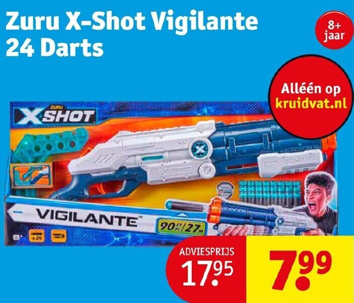 Zuru XShot Vigilante 24 Darts aanbieding bij Kruidvat