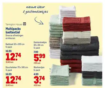 Makro Tarrington House Multipacks Badtextiel : Baddoek, Douchelaken, Gastendoekjes Of Washandjes aanbieding