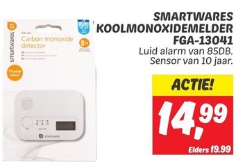 Dekamarkt SMARTWARES KOOLMONOXIDEMELDER FGA-13041 aanbieding