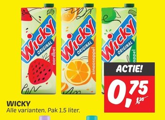 Dekamarkt Wicky 1.5 liter aanbieding