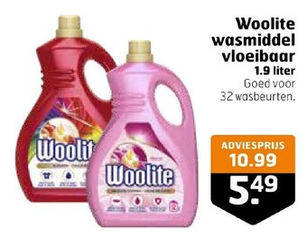 Trekpleister Woolite wasmiddel vloeibaar 1.9 liter aanbieding