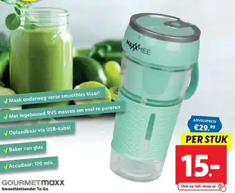 Lidl Gourmetmax Smoothieblender To Go aanbieding