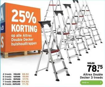 GAMMA Altrex Double Decker 3 treeds aanbieding