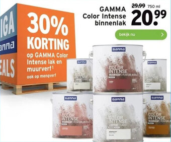 GAMMA Color Intense binnenlak 750ml aanbieding