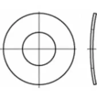 Conrad Toolcraft 1060521 veerschijven binnendiameter: 3.7 mm din 137 rvs 1000 stuk(s) aanbieding