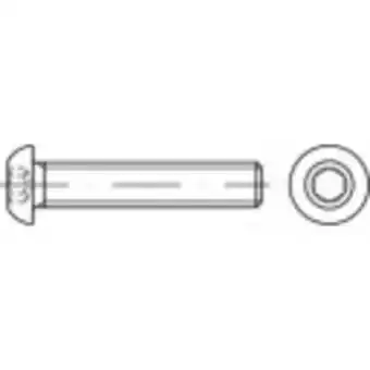 Conrad Toolcraft 148086 lenskopschroeven m5 6 mm binnenzeskant (inbus) iso 7380 staal 500 stuk(s) aanbieding