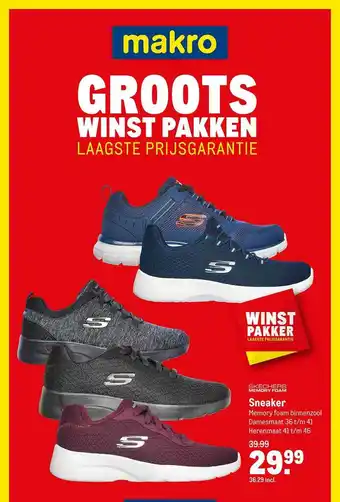 Makro Skechers Sneaker Memory Foam Binnenzool aanbieding