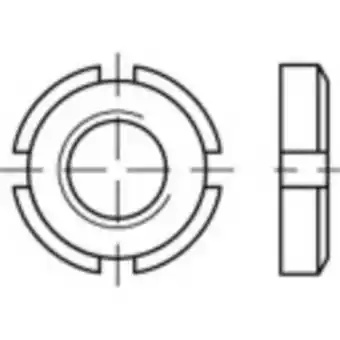 Conrad Toolcraft 135134 kruisgleufmoeren m20 4 mm din 981 staal 10 stuk(s) aanbieding