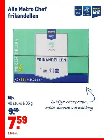 Makro Alle Metro Chef Frikandellen aanbieding