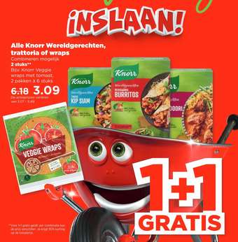 PLUS Alle knorr trattoria of wraps wereldgerechten aanbieding