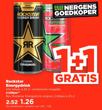 PLUS Rockstar energydrink aanbieding