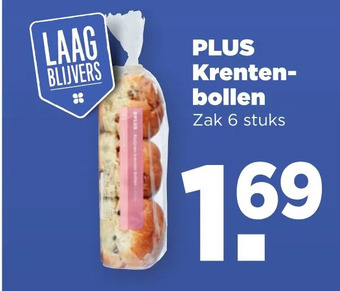 PLUS Plus krenten- bollen aanbieding