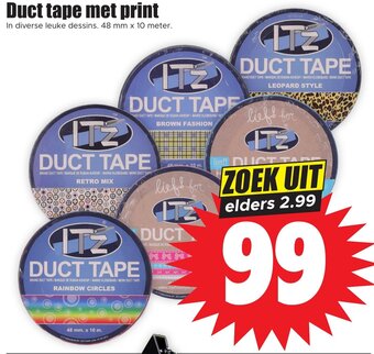 Dirk Duct tape met print aanbieding