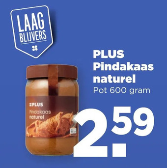 PLUS Plus pindakaas naturel aanbieding