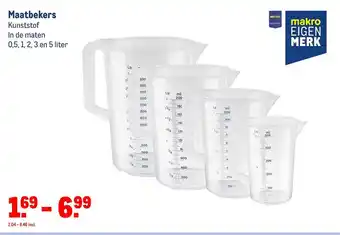 Makro Maatbekers Kunststof aanbieding