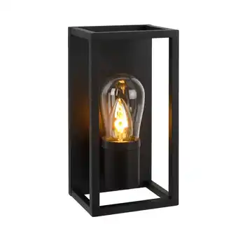 fonQ Lucide carlyn - wandlamp badkamer - 1xe14 - ip54 - zwart aanbieding