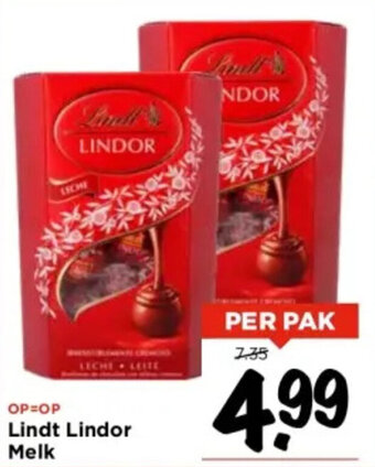 Vomar Voordeelmarkt Lindt Lindor Melk aanbieding