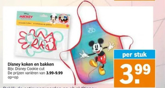 Albert Heijn Disney koken en bakken bijv. disney cookie cut de prijzen variëren van 3.99-9.99 op-op aanbieding