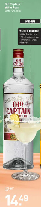 Gall & Gall Old Captain Witte Rum 1 liter aanbieding