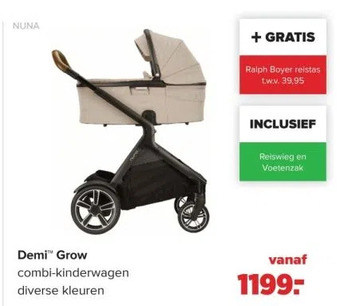 Baby-Dump Demi grow combi-kinderwagen diverse kleuren aanbieding