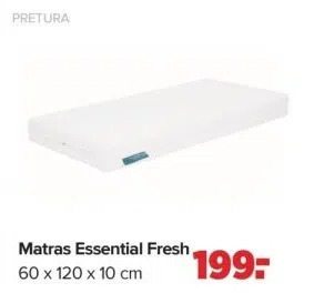 Baby-Dump Matras essential fresh 60 x 120 x 10 cm aanbieding