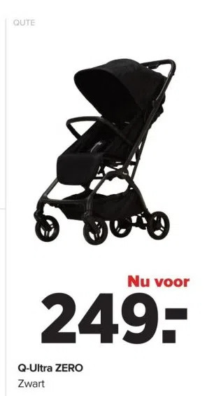 Baby-Dump Q-ultra zero zwart aanbieding