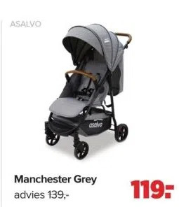 Baby-Dump Manchester grey aanbieding