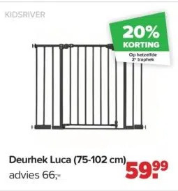 Baby-Dump Deurhek luca (75-102 cm) aanbieding