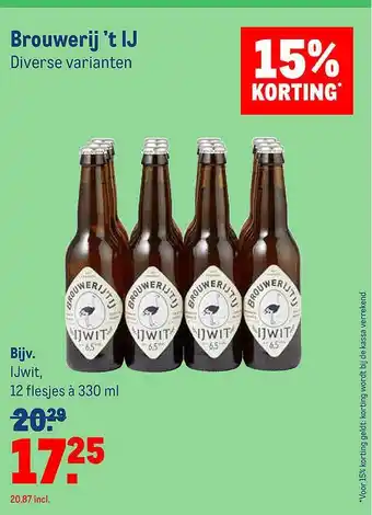 Makro Brouwerij 't Ij 15% Korting aanbieding