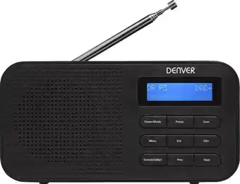 Bol.com Denver dab radio - draagbare radio - dab+/ fm radio - lcd scherm - dab42 - zwart aanbieding