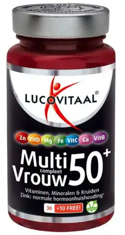 De Online Drogist Lucovitaal multi compleet vrouw 50+ tabletten 40tb aanbieding