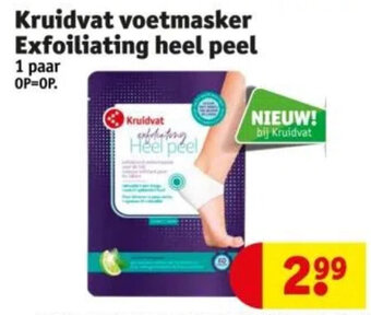 Kruidvat Voetmasker Exfoiliating heel peel 1 paar aanbieding