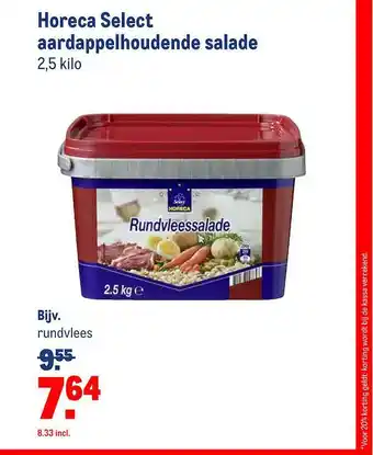 Makro Horeca Select Aardappelhoudende Salade aanbieding