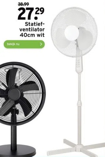GAMMA Statiefventilator 40cm wit aanbieding