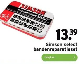 GAMMA Simson select bandenreparatieset aanbieding