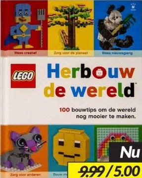 Boekenvoordeel Herbouw de wereld met lego aanbieding