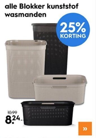 Blokker alle Blokker kunststof wasmanden aanbieding