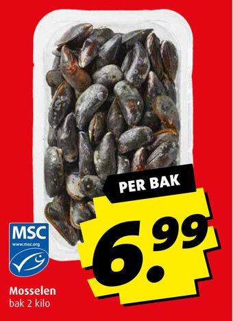 Boni Mosselen bak 2 kilo aanbieding